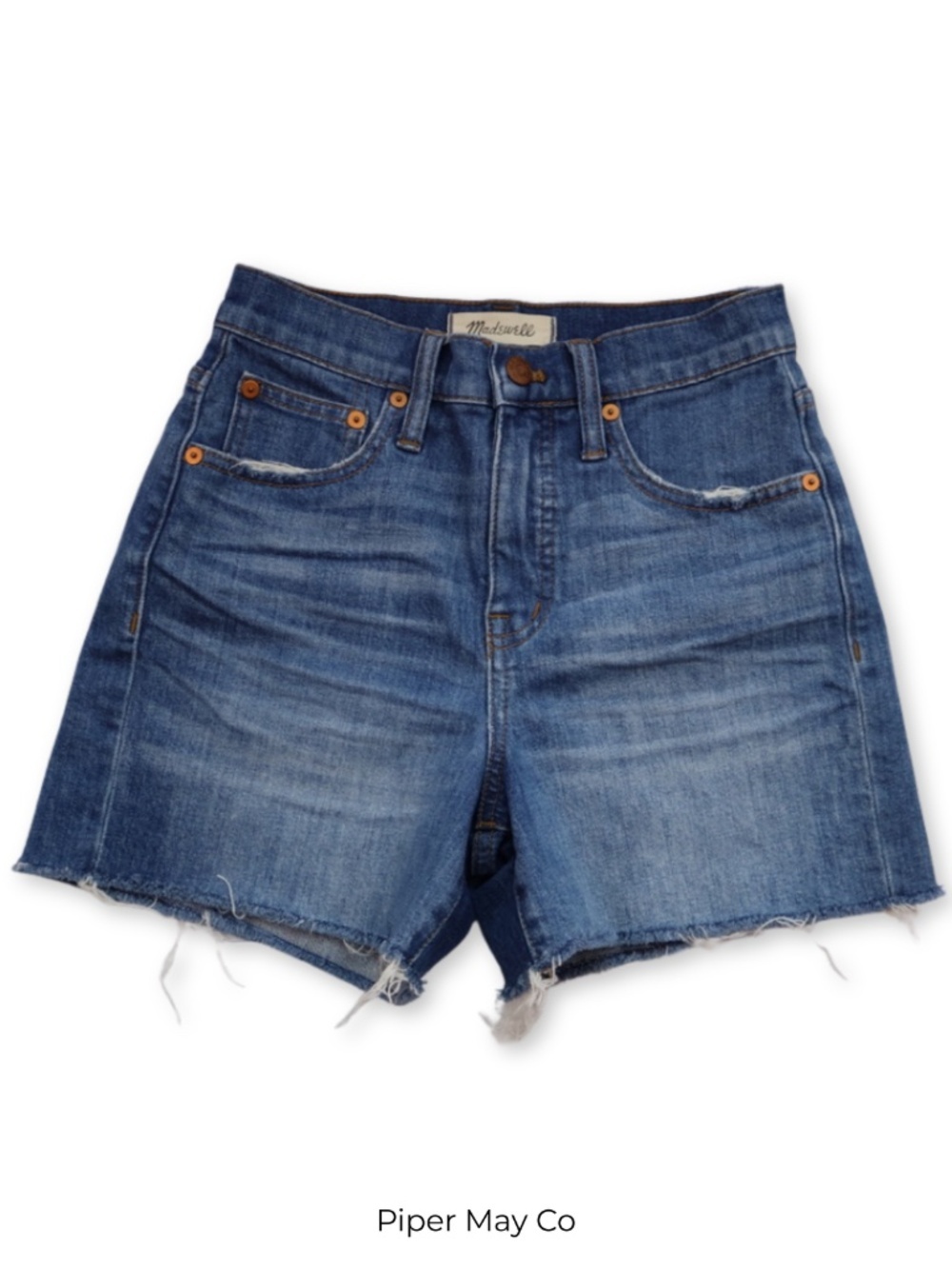 Madewell High Rise Denim Shorts Size 23 Vintage Wash Cutoff